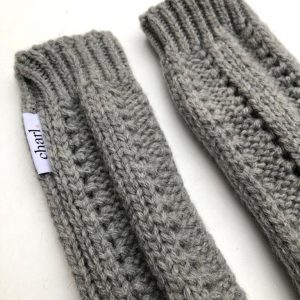 British wool knitted leg warmers