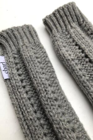 British wool knitted leg warmers