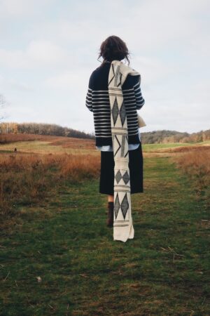 Hardingham British Wool Gansey Jacquard Scarf