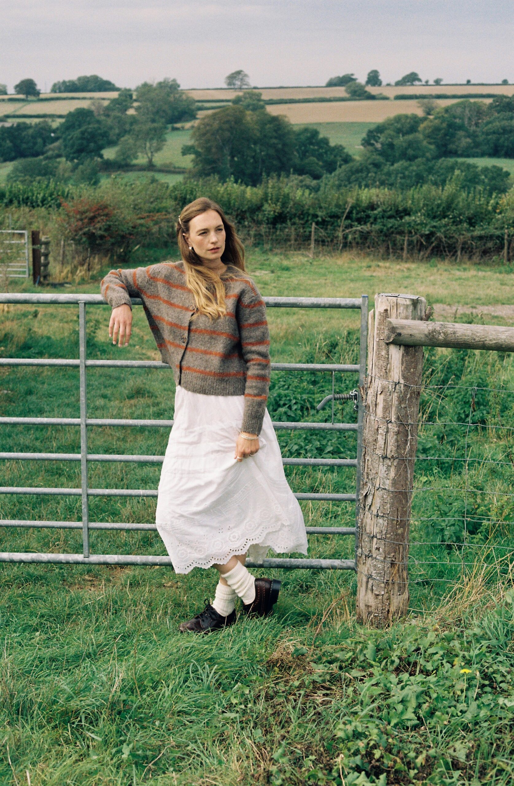 Eliza brushed stripe short cardigan - Image 3