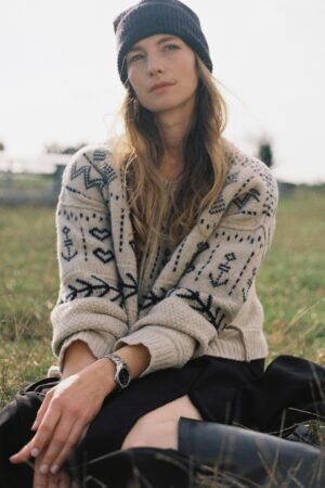 Penny, jacquard knitted cardigan