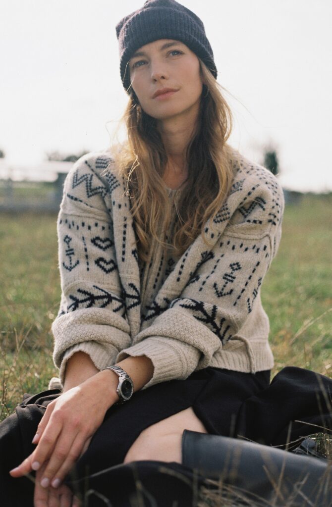 Penny, jacquard knitted cardigan