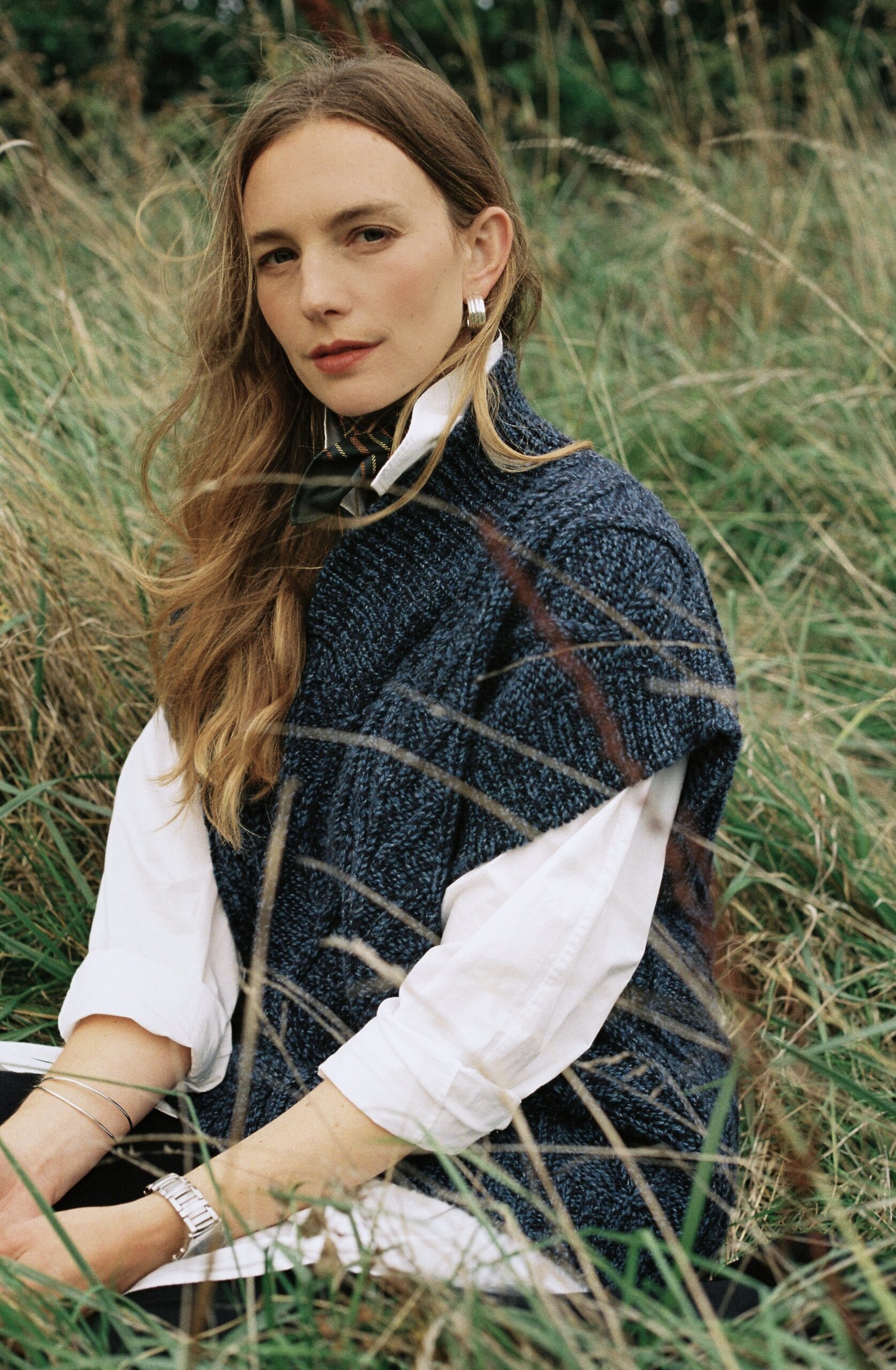 Esther Shetland Wool Cable Knit Pullover - Image 2
