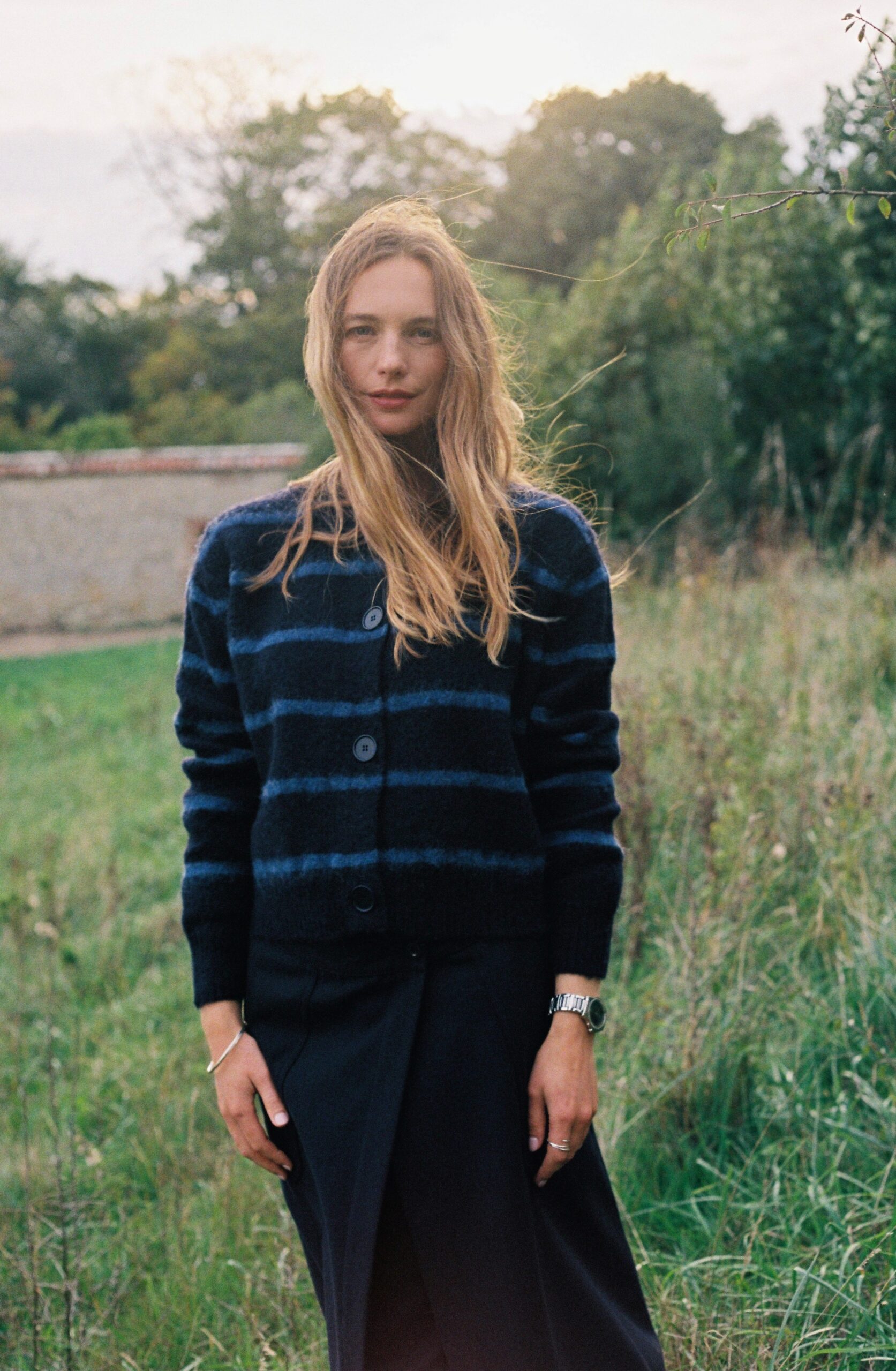 Eliza brushed stripe short cardigan - Image 8