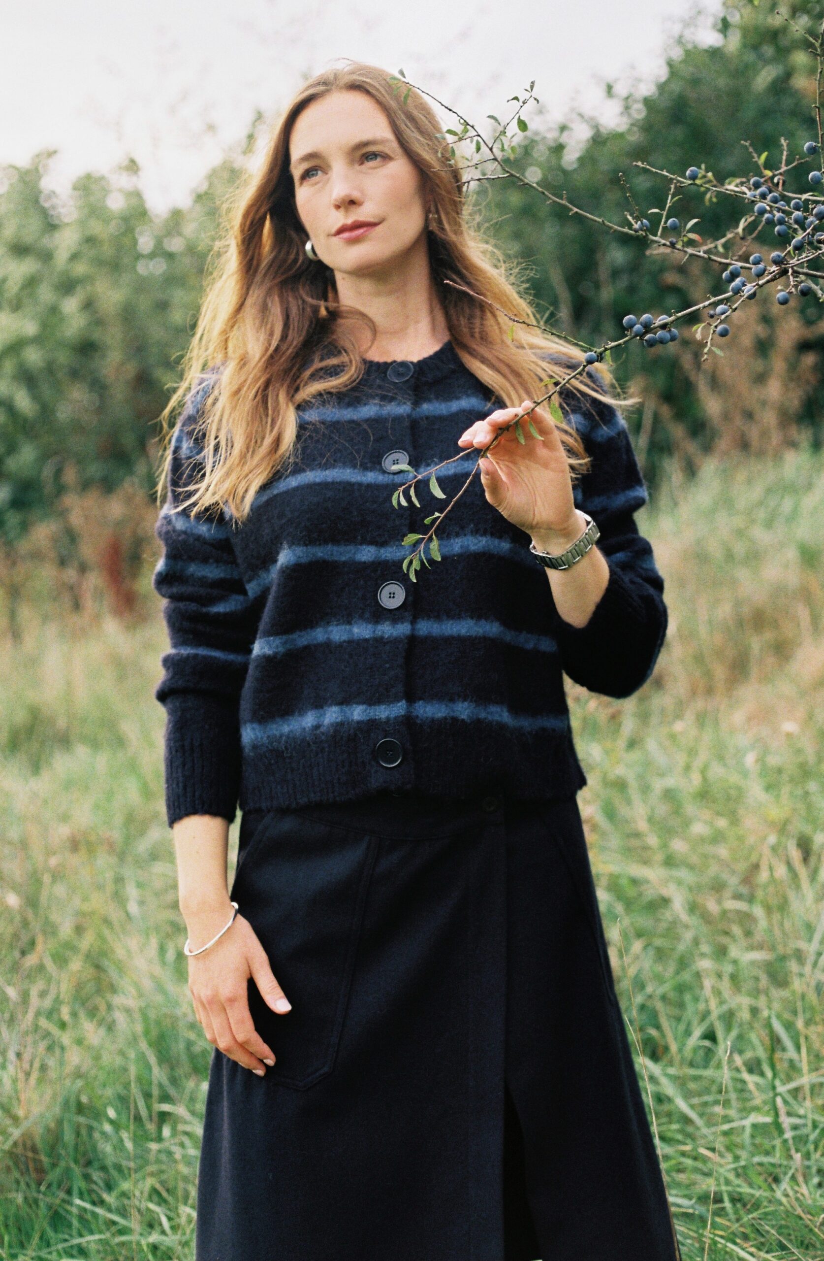 Eliza brushed stripe short cardigan - Image 7