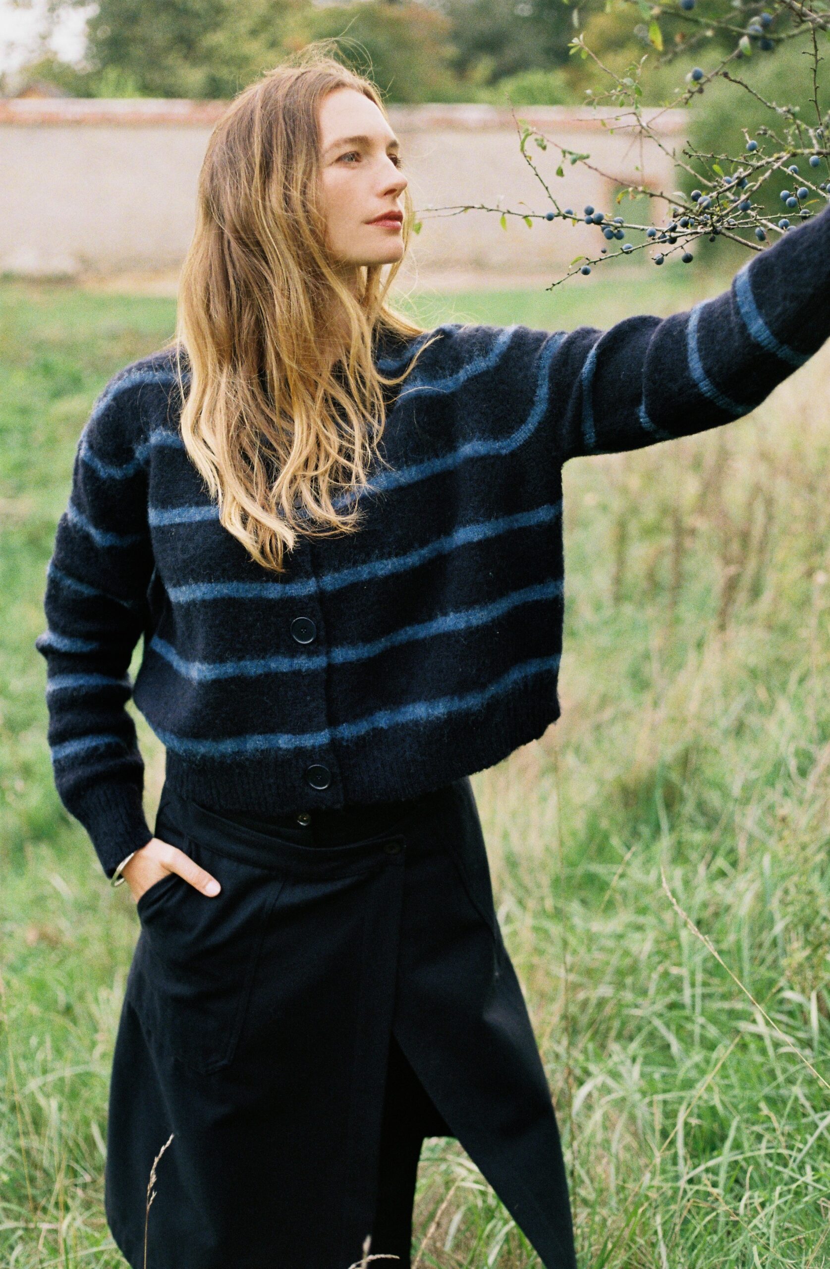 Eliza brushed stripe short cardigan - Image 5