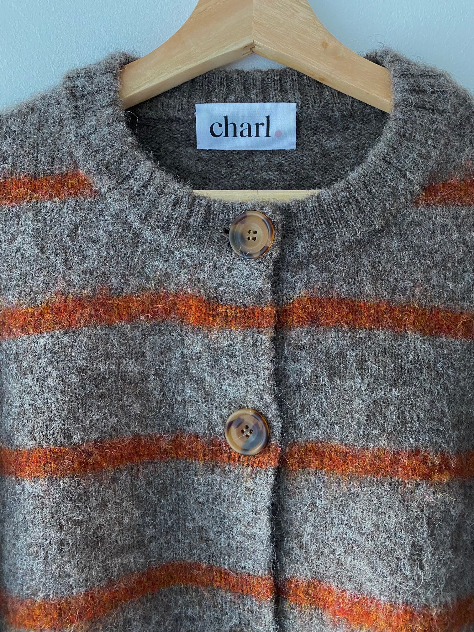 Eliza brushed stripe short cardigan - Image 9
