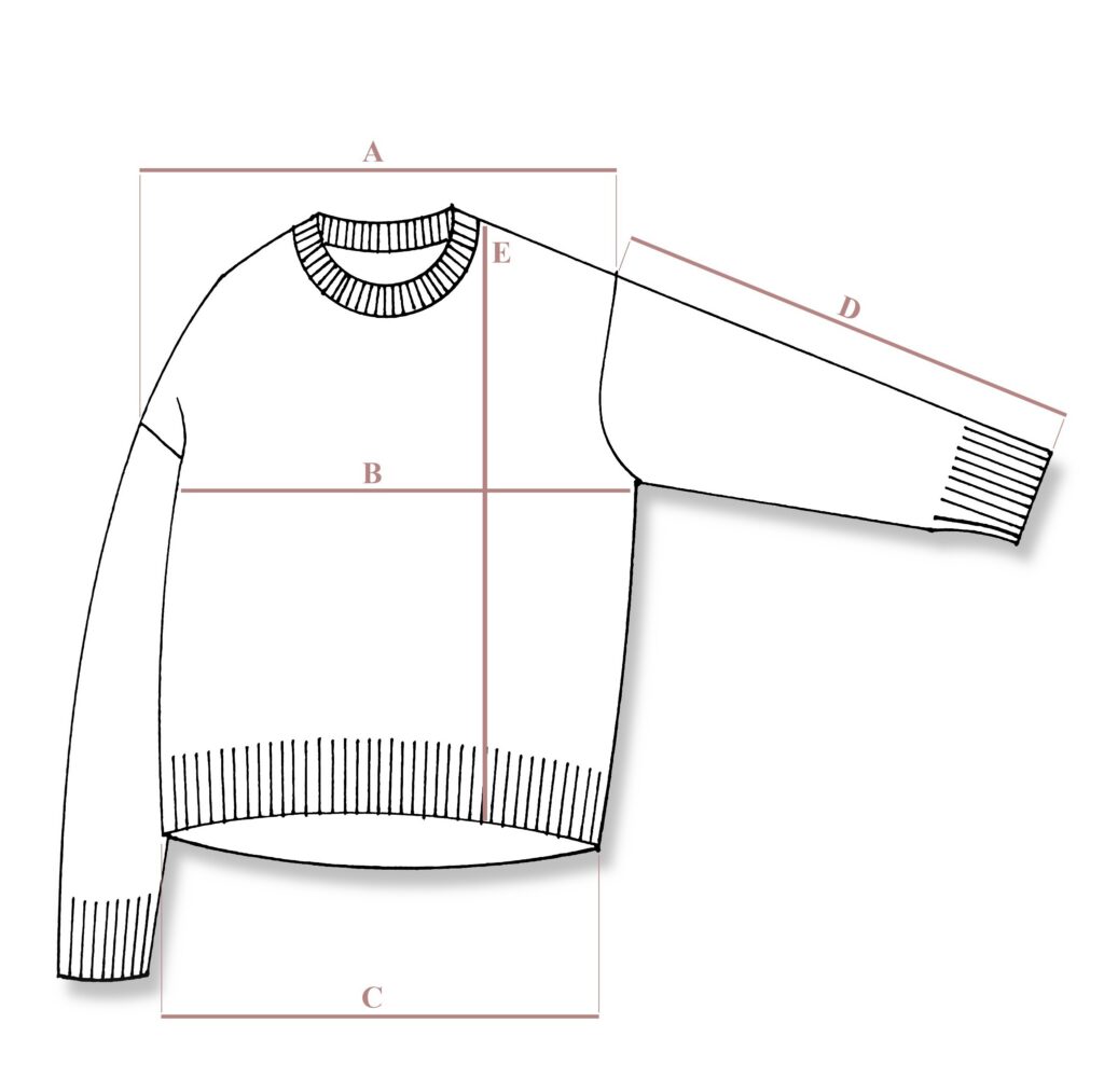 Garment measurement diagram