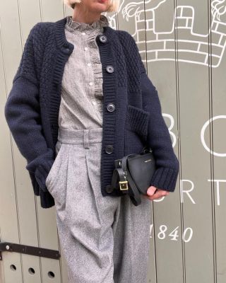 L O T S of 💙 for the Betty cardigan this week!

Here are some pics of @jennysuegarcia wearing it at @the.curatedstore last month. 

👀 You might’ve spotted @carolinestylehacks wearing hers on her grid yesterday too…

🐑 Knitted in Nottinghamshire from 100% British wool, a blend of Bluefaced Leicester and Masham fleeces. 

🌍 The carbon footprint from when the fleeces are delivered to the British Wool depot in Bradford to when the finished cardigans are collected from my Nottinghamshire factory is less than 125 miles making this a truly local product. 🇬🇧

🚀 It’s sold out in size xs/s but more will be arriving early December so you can pre-order yours now.

#charlknits #britishwool #wearwool #sustainableknitwear #BritishBrand #cardigan #navycardigan #everyjumpertellsastory #autumnstyleinspo