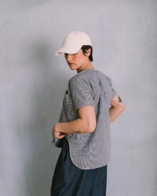 ⚓️ The Sailor Stripe top.

💙 Made in Norfolk from OEKO-TEX cotton, inspired by Norfolk fishermen's smocks.

⛵️ Arriving this week...

🎪 Previewing this weekend at @the_everywhere_store pop-up at 19 Hinde Street Methodist Church, just off Marylebone High Street.

👋 Come and see us for a try-on

Trousers by @nadinooclothing 
Styling and photography @lal.moons @grahamst.fashion 

#newstyle #charlknits #summertop #madeinBritain #summercapsulewardrobe